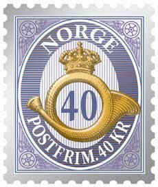 Norge Posthorn 40 kr