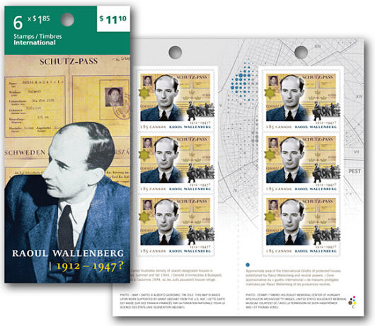 Kanada frimärke booklet 20130117 Raoul Wallenberg