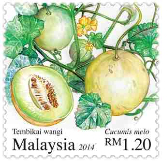 Malaysia frimärken 20140717 Cucumis melo