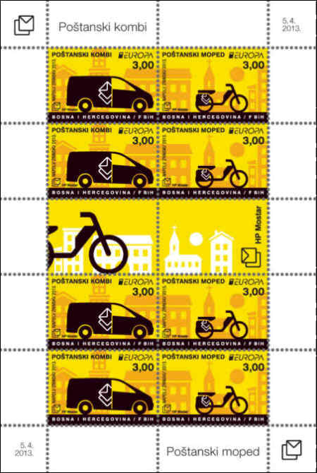 Bosnien och Hercegovina Kroat Post europafrimärken