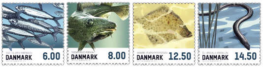 Danmark frimärken 20130107 fiskar