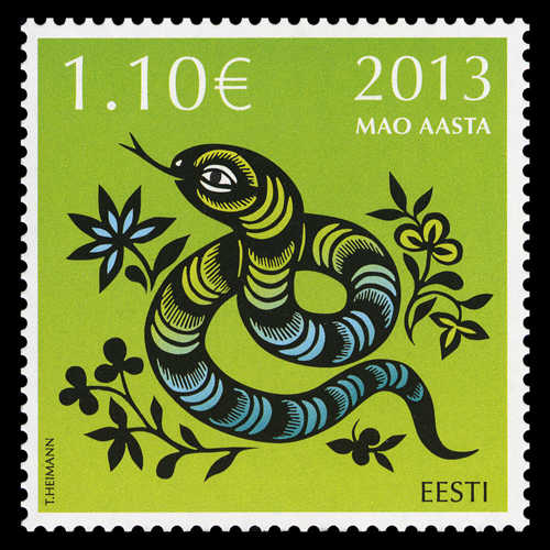 Estland frimärken 20130208 Ormens År 2013