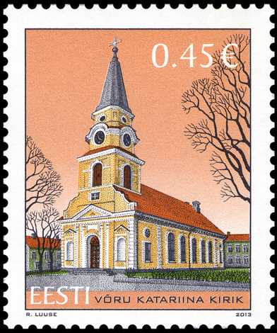 Estland frimärken 20130724 Katariina kirik