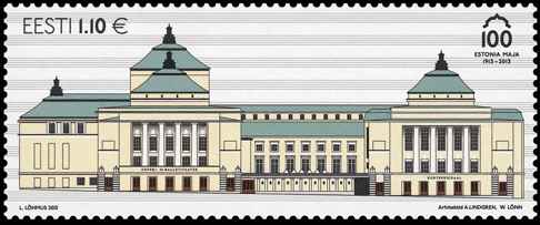 Estland frimärken 20130906 Estlands Teater och Konserthus
