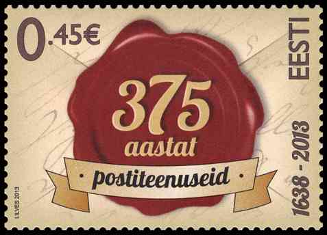 Estland frimärken 20131113 Posten 375 år