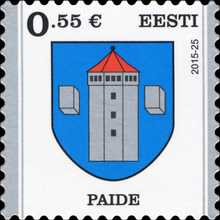 Estland frimärke 20150910 stadsvapen Paide