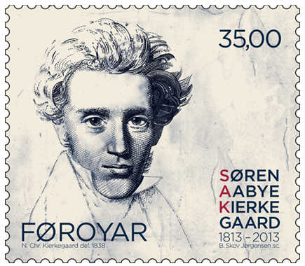 Färöarna  frimärken 20130304 Søren Kierkegaard 200 år