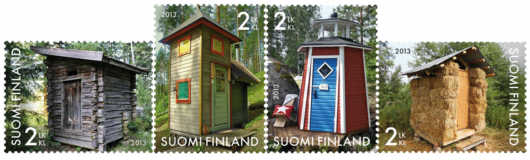 Finland frimärken 20130308 Finlands vackraste utedass