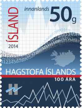 Island frimärken 20140116 Hagstofa Islands