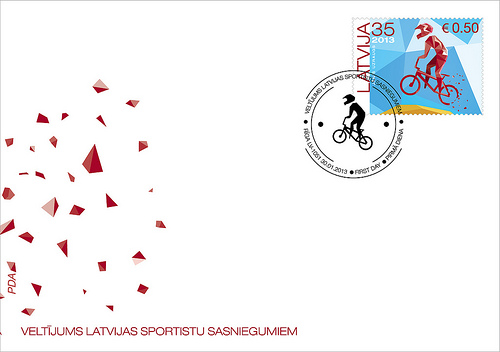 Lettland FDC 20130130 Cykelsport - BMX