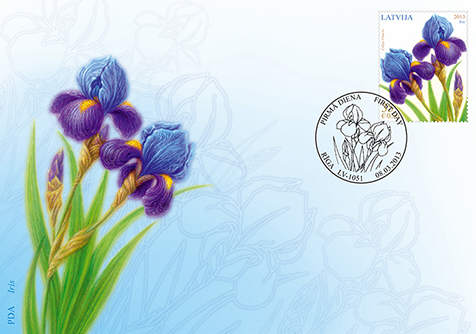 Lettland FDC 20130308 Violett Iris