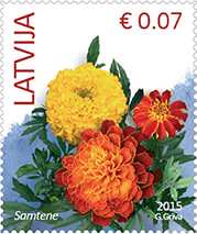 Lettland frimärken 20150505 Tagetes