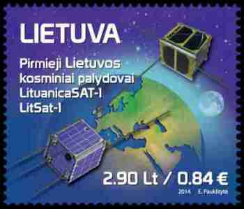 Litauen frimärken 20140920 Litauens satelliter