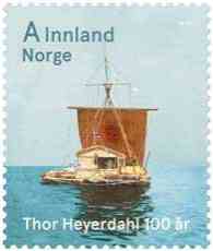 Norge frimärken 20140428 Thor Heyerdahl