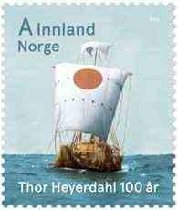 Norge frimärken 20140428 Thor Heyerdahl