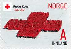 Norge frimärken 20150220 Röda Korset 150 år