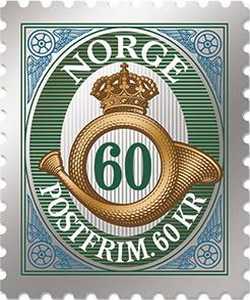 Norge frimärken 20151113 Posthorn 60 kr