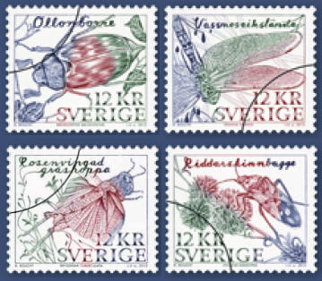 Sverige frimärken 20130110 Insekter