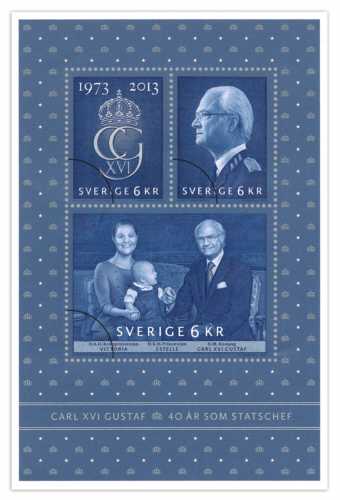 Sverige frimärken 20130822 Kungajubileum