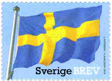 Sverige frimärken 20140508 Svenska flaggan 