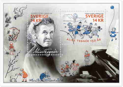 Sverige frimärken 20141113 Alice Tegnér