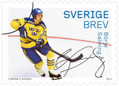 Frimärke Sverige Hockeyhjältar