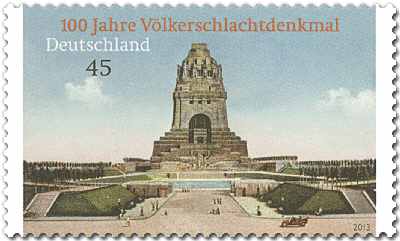 Tyskland frimärken 20131010 Völkerschlachtdenkmal